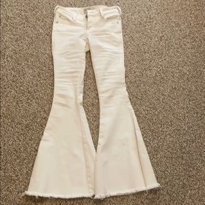 Free people white flare jeans